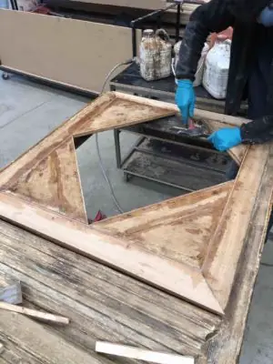 Porte cochère 86 boulevard Malesherbes restauration du parquet