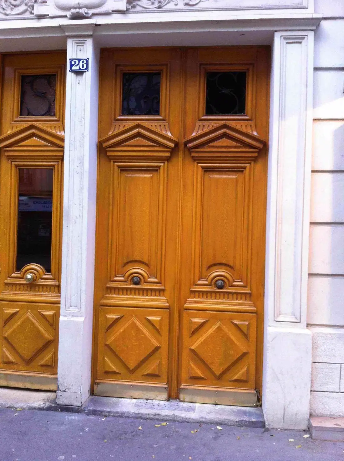 Porte Alésia 4 avec décor chêne
