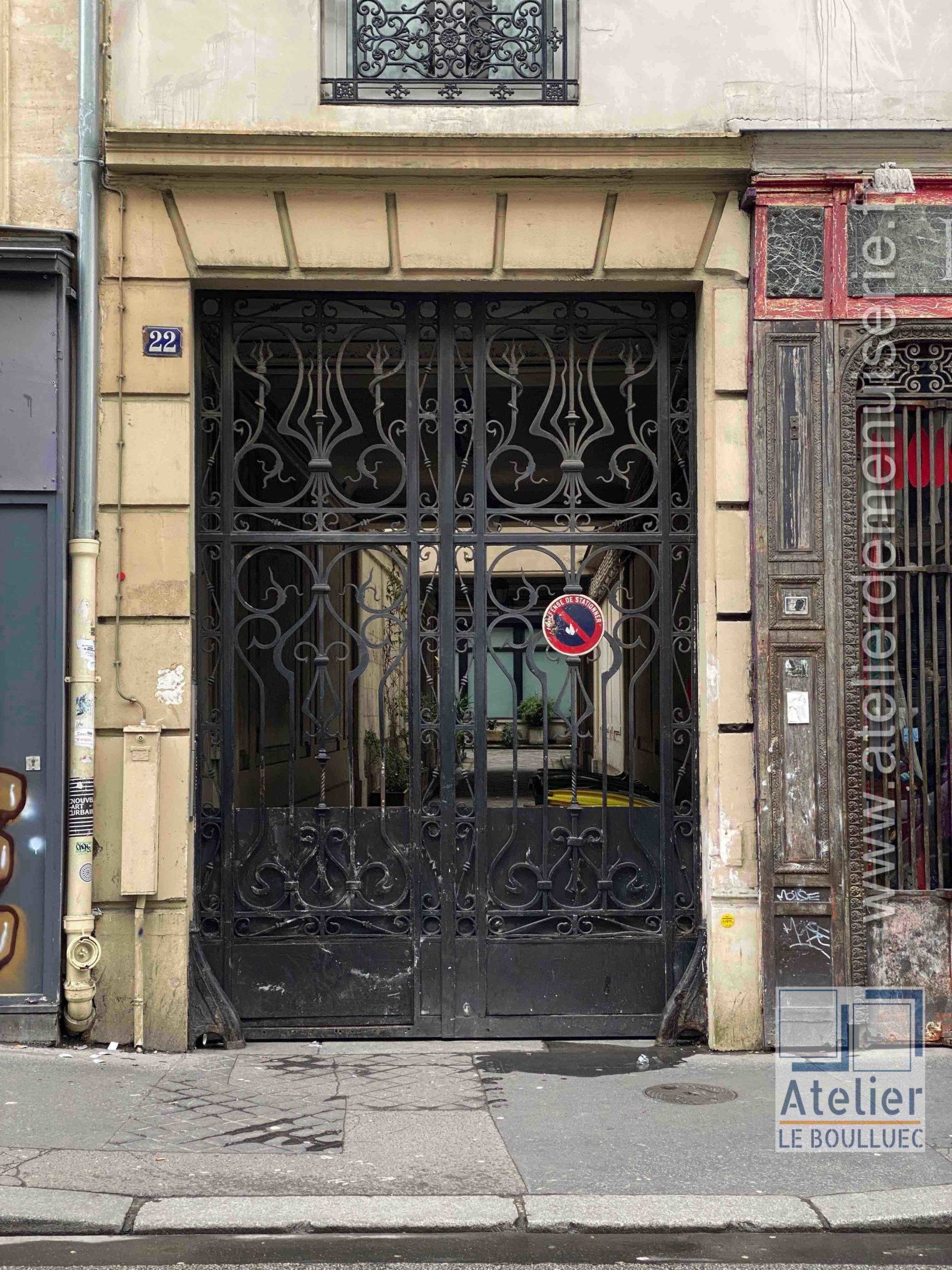Porte Cochère Acier Forgé - 22 RUE DE LAPPE PARIS 11