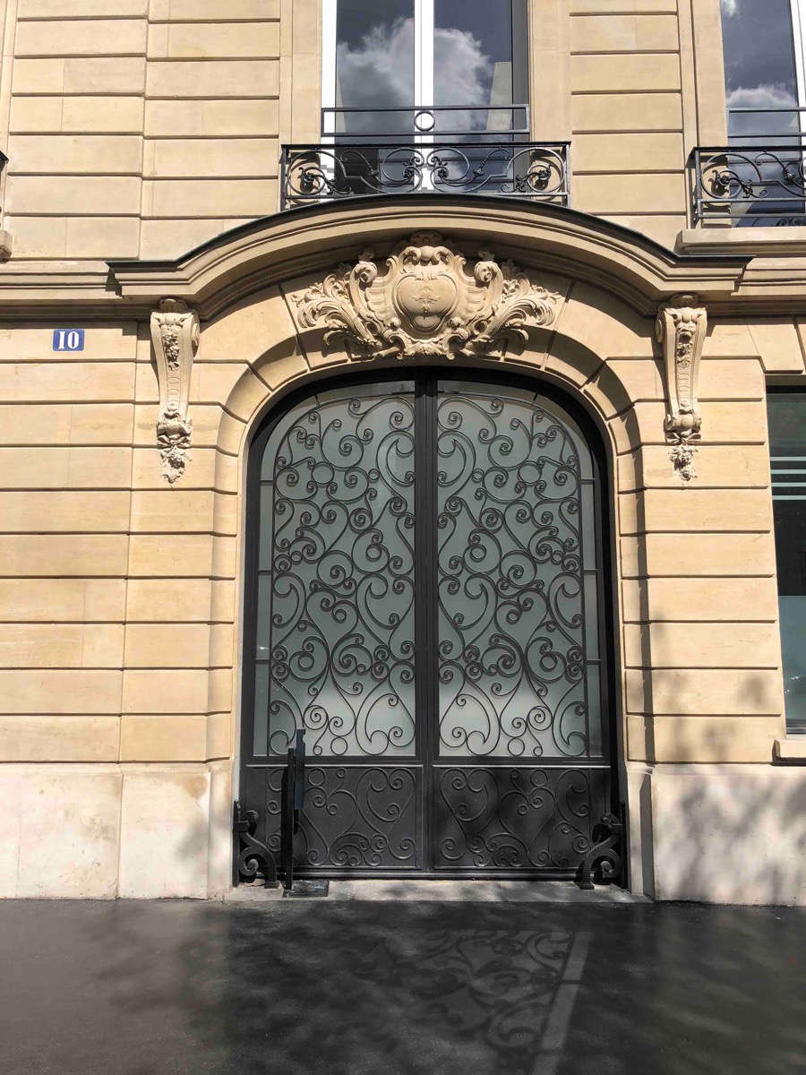 Porte Cochère Fer Forgé Style Art Déco - 10 AVENUE HOCHE PARIS 16 