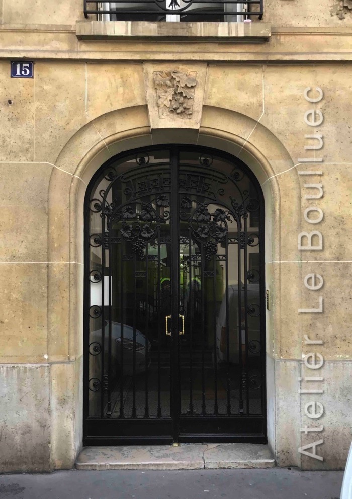 Porte Fer Forgé - 15 Rue Chartran - Neuilly