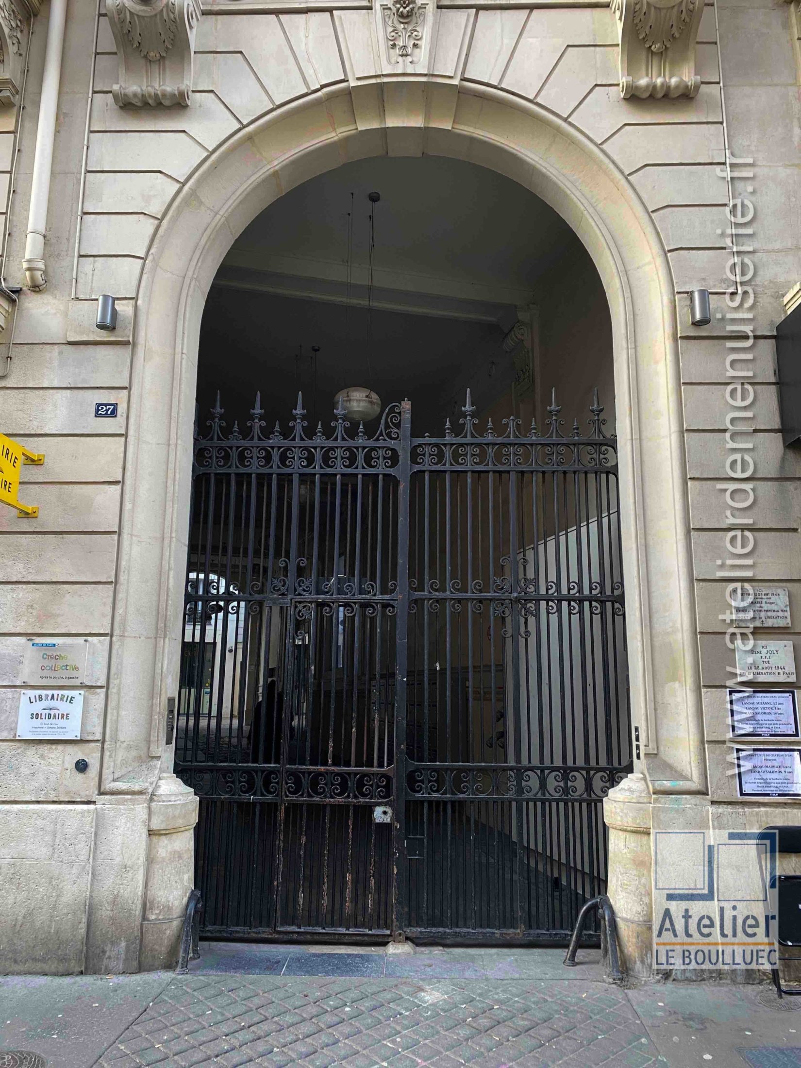 Porte Grille Acier - 25 RUE DU CHATEAU D\'EAU PARIS 10