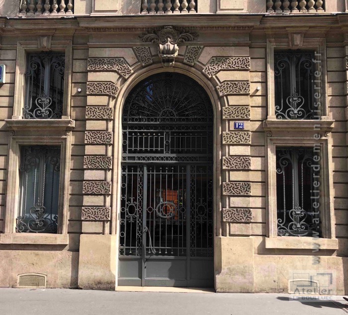 Porte Grille En Acier - 12 Rue Chauveau Lagarde - PARIS 8