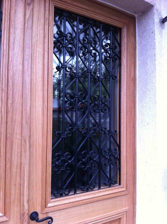 Porte Sur Rue Corbeilller 4 Tiercée Chêne Avec Grilles 3